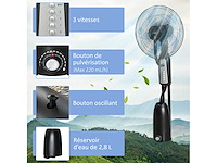 90 w stille mistventilator op wielen met 3 versnellingen - afbeelding 5 van  5