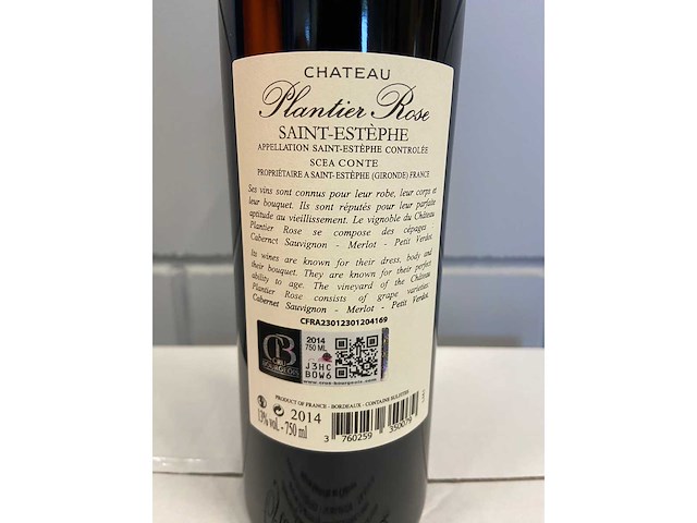 90 x saint estephe in karton 2014 (60x) - afbeelding 4 van  5