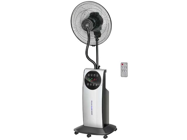 90w nevelventilator met 3 modi, 3 snelheden, afstandsbediening, 12h timer, 70° oscillatie, grijs en zwart - afbeelding 1 van  1