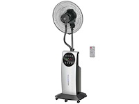 90w nevelventilator met 3 modi, 3 snelheden, afstandsbediening, 12h timer, 70° oscillatie, grijs en zwart - afbeelding 1 van  1