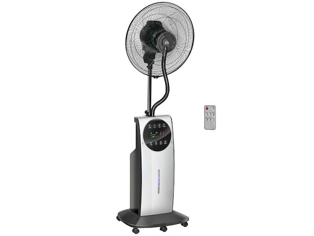 90w nevelventilator met 3 modi, 3 snelheden, afstandsbediening, 12h timer, 70° oscillatie, grijs en zwart - afbeelding 2 van  5