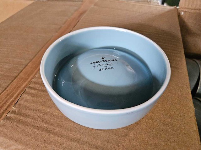 90x serax - san pellegrino - blauwe schaal bord 12cm - afbeelding 4 van  6