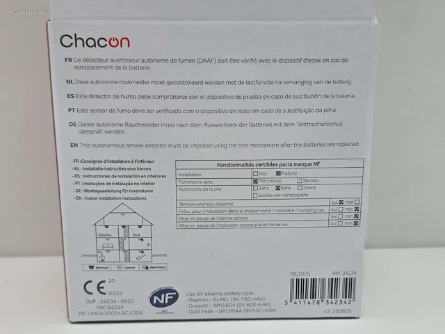 (920x) optische rookmelder chacon 34234 - afbeelding 4 van  9