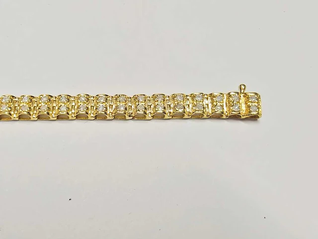 925 zilveren gele armband met 1,01 cts natuurlijke diamant - afbeelding 2 van  7