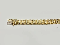 925 zilveren gele armband met 1,01 cts natuurlijke diamant - afbeelding 3 van  7