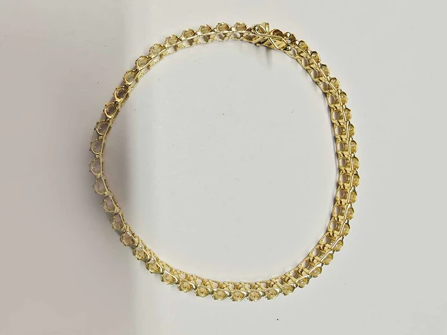 925 zilveren gele armband met 1,01 cts natuurlijke diamant - afbeelding 4 van  7