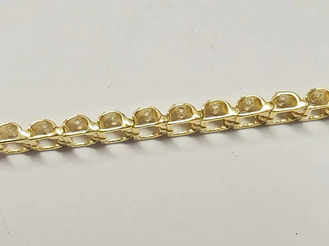 925 zilveren gele armband met 1,01 cts natuurlijke diamant - afbeelding 6 van  7