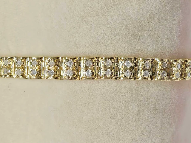 925 zilveren gele armband met 1,01 cts natuurlijke diamant - afbeelding 7 van  7