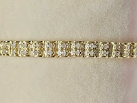 925 zilveren gele armband met 1,01 cts natuurlijke diamant - afbeelding 7 van  7