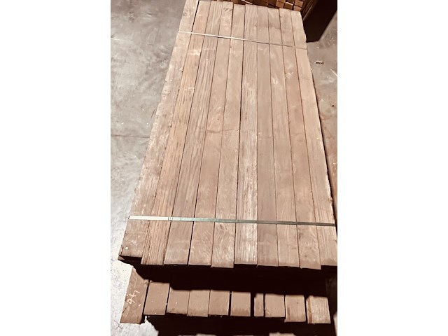 9,3 m² + 8,1 m² afrormosia brut ovendroog - afbeelding 2 van  5
