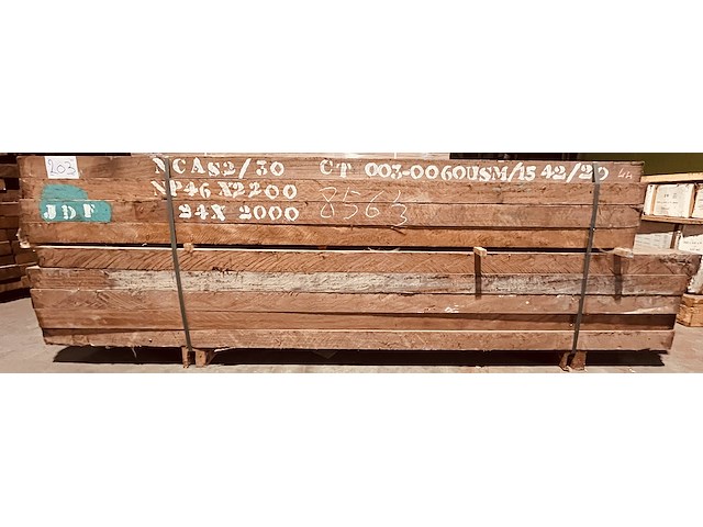 9,3 m² + 8,1 m² afrormosia brut ovendroog - afbeelding 4 van  5