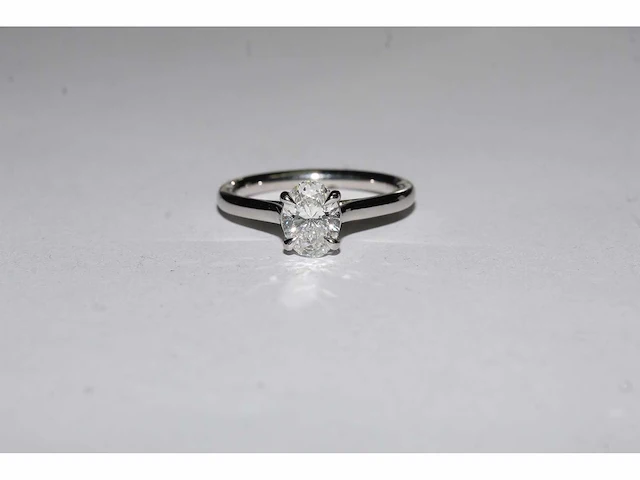 950 platina witte ring met 1,01 cts laboratoriumgekweekte diamant - afbeelding 2 van  9