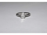 950 platina witte ring met 1,01 cts laboratoriumgekweekte diamant - afbeelding 2 van  9