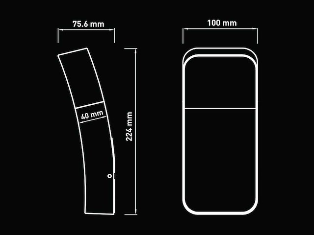 9.5w led wandlamp gebogen waterdicht (8x) - afbeelding 6 van  7