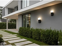 9.5w led wandlamp gebogen zand zwart warm wit waterdicht(4x) - afbeelding 3 van  7