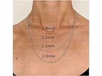 9kt witgoud diamant gesneden ketting - afbeelding 6 van  12