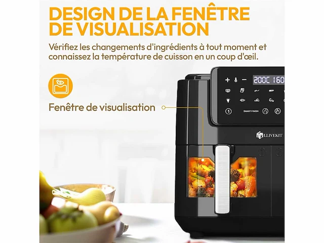 9l airfryer, match cook & smart finish functies, 12 programma's - afbeelding 5 van  7