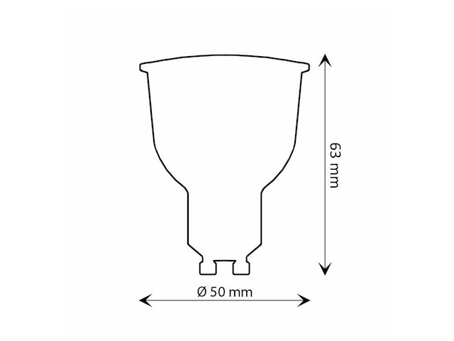 9w gu10 led spot 4000k (100x) - afbeelding 1 van  1