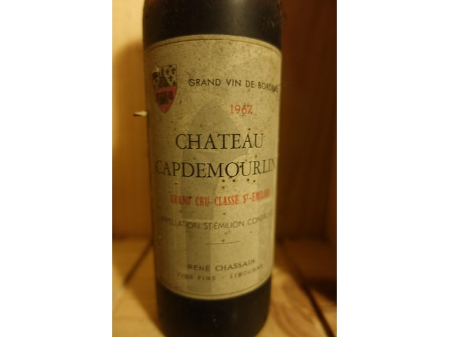 9x 75cl chateau cap de mourlin 1967 - afbeelding 2 van  4