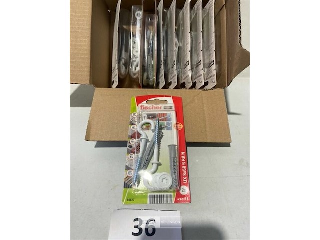 9x fischer ux 8x50 met ronde haak wit 2stuks - afbeelding 3 van  3