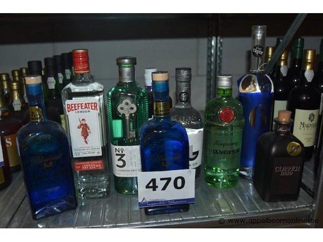 9x fles gin, diverse merken en volumes - afbeelding 1 van  4
