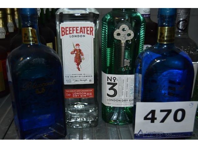 9x fles gin, diverse merken en volumes - afbeelding 2 van  4
