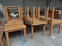 9x houten tafel - afbeelding 1 van  5
