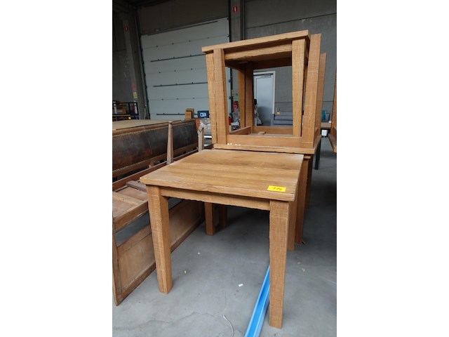 9x houten tafel - afbeelding 3 van  5