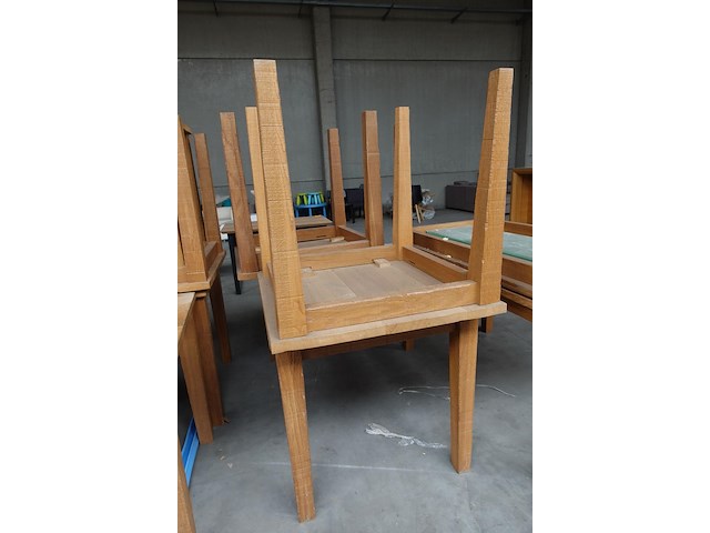 9x houten tafel - afbeelding 4 van  5