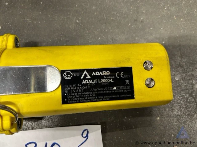 9x kledijlamp adaro adalit l2000-l, atex gecertificeerd,. werking niet gekend. - afbeelding 2 van  2