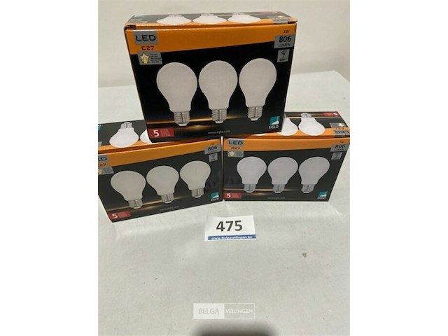 9x led lamp 806 lumen e27 - afbeelding 2 van  3