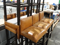 9x lederen barstoel - afbeelding 1 van  4