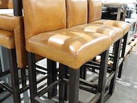 9x lederen barstoel - afbeelding 3 van  4