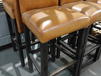 9x lederen barstoel - afbeelding 4 van  4