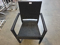 (9x) stapelbare rieten terrasstoelen - afbeelding 3 van  4