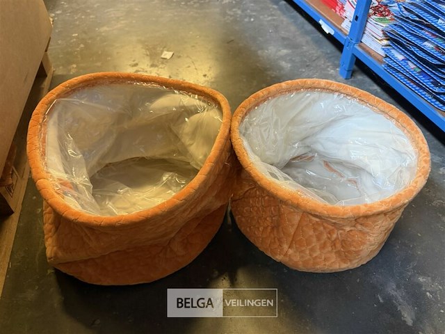 ± 9x stoffen plantenpot - afbeelding 1 van  2