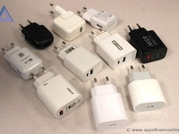 9x stroomadapters, waaronder lg, je-lord, cesak 20w en 65w, werking niet gekend - afbeelding 1 van  1