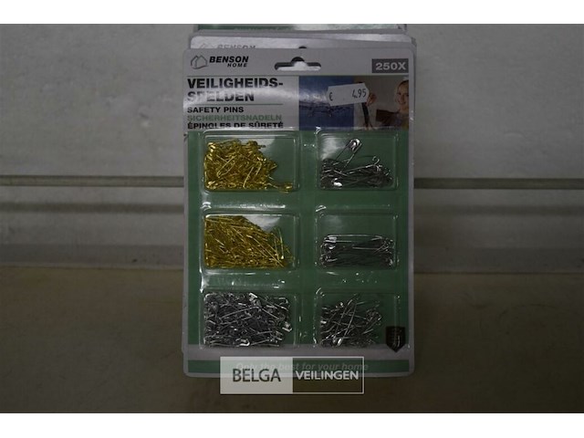 9x250pcs veiligheidsspelden - afbeelding 1 van  3