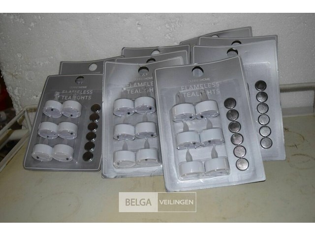 9x6st theelichtjes op batterij - afbeelding 1 van  2
