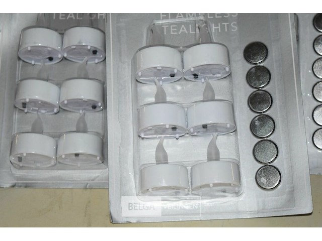 9x6st theelichtjes op batterij - afbeelding 2 van  2