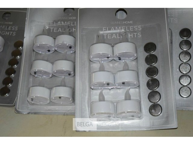 9x6st theelichtjes op batterij - afbeelding 2 van  2