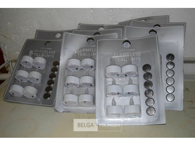 9x6st theelichtjes op batterij - afbeelding 1 van  2