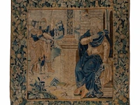 A 16thc flemish wall tapestry, depicting a scene from the old testament 264 x 256 cm. (103.93 x 100.79 in.)