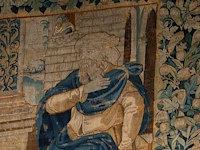 A 16thc flemish wall tapestry, depicting a scene from the old testament 264 x 256 cm. (103.93 x 100.79 in.) - afbeelding 5 van  6