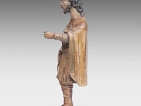A 17thc spanish walnut sculpture of saint rochus 115 cm. (45.28 in.) - afbeelding 4 van  16