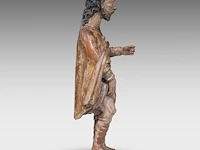 A 17thc spanish walnut sculpture of saint rochus 115 cm. (45.28 in.) - afbeelding 6 van  16