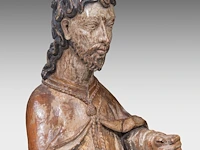 A 17thc spanish walnut sculpture of saint rochus 115 cm. (45.28 in.) - afbeelding 15 van  16