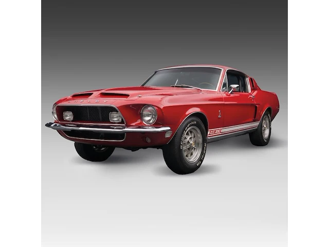 A 1968 shelby gt350 fastback, 302 cui v8, four-speed manual, candy apple red over black, shelby no. 02716 - afbeelding 1 van  73