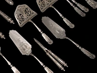 A 198-piece silver cutlery service, german hallmarks (1888-present), 800/000, total weight: 14733 g - afbeelding 5 van  17