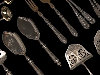 A 198-piece silver cutlery service, german hallmarks (1888-present), 800/000, total weight: 14733 g - afbeelding 6 van  17